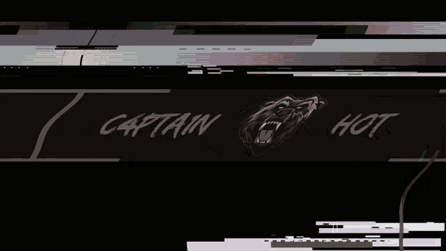 a glitch screen with the words captain hat written on it