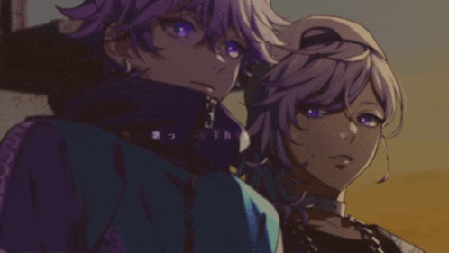a couple of anime characters standing next to each other with the words " this is my love " on the bottom