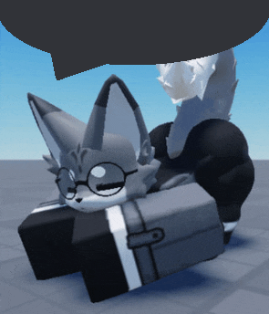 a cartoon fox wearing glasses and a suitcase laying on the ground