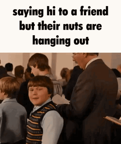 Saying Hi To A Frienf But Their Nuts Are Hanging Out Rowley GIF - Saying Hi To A Frienf But Their Nuts Are Hanging Out Rowley Rowley Jefferson GIFs