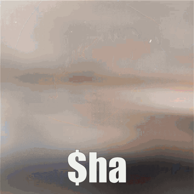 a gray background with the word sha on it