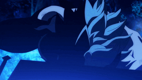 a close up of a cartoon character with a red light coming out of his eyes
