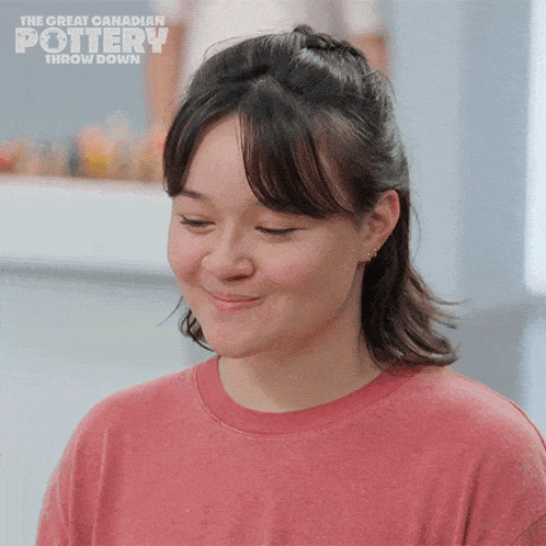 the great canadian pottery throw down shows a woman making a face
