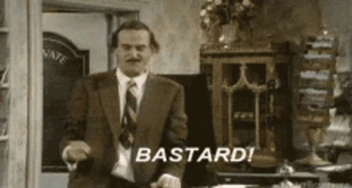 Basil Fawlty Fawlty Towers GIF - Basil Fawlty Fawlty Towers Bastard GIFs