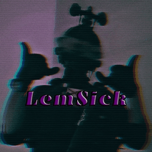 a silhouette of a person giving a thumbs up in front of the word lensick