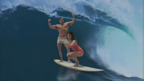 Surfing Breaking Waves GIF - Surfing Breaking Waves Strike A Pose GIFs