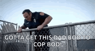 Kevin Can Wait Police GIF - Kevin Can Wait Police Fence Hopping GIFs