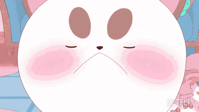 a close up of a cartoon character 's face with netflix written on the bottom right