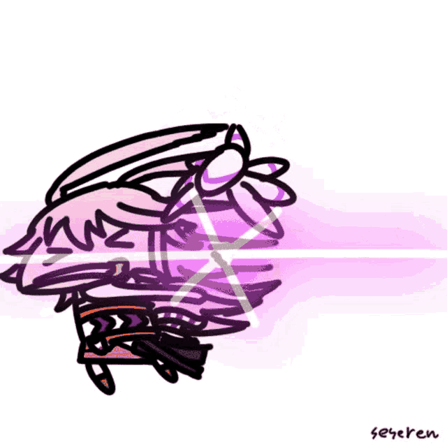 a drawing of a person with a flower on their head and the name seteren below it