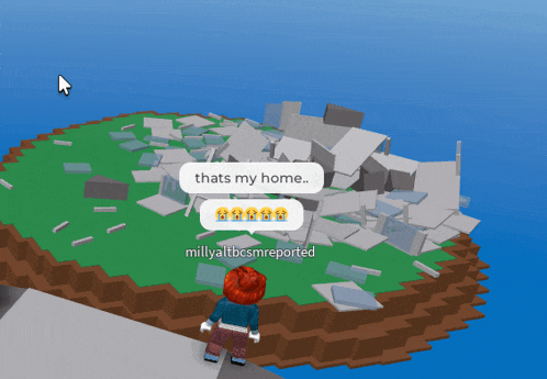 a person in a video game says thats my home in a speech bubble