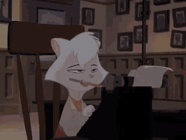 Cats Dont Dance Typing GIF - Cats Dont Dance Typing Sawyer GIFs