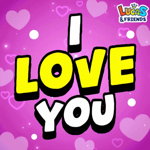a purple background with hearts and the words " i love you " on it