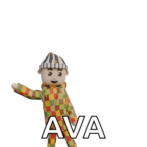a picture of a clown with the words happy birthday ava