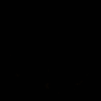 a dark background with a few glowing objects