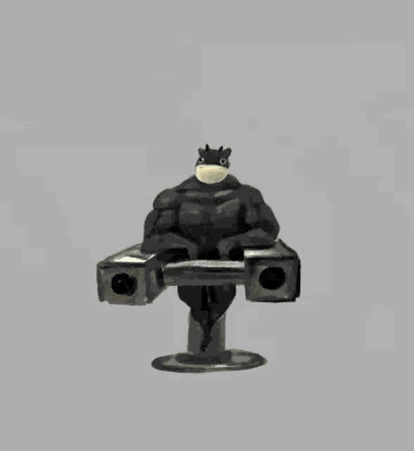 a drawing of a cow wearing a batman suit