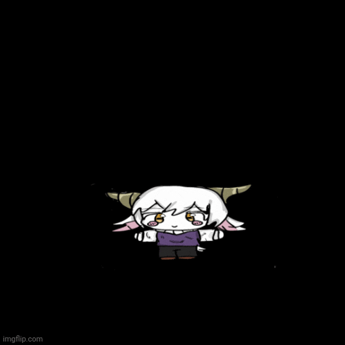 a drawing of a little girl with horns on her head