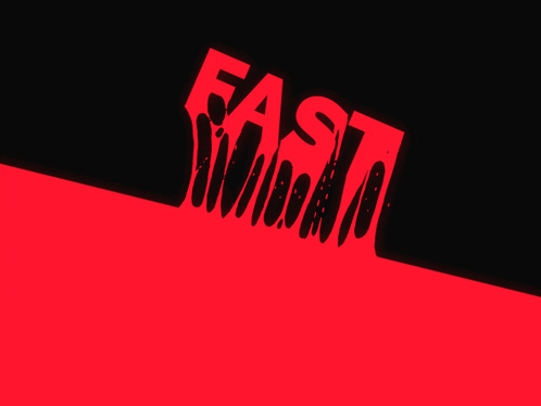 the word young is written in red on a red background