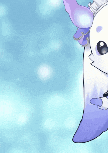 a cartoon drawing of a dolphin with purple wings
