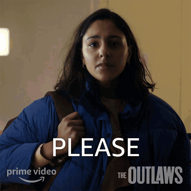 a poster for the outlaws shows a woman in a blue coat