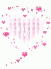 a pink heart with the words `` i love you '' surrounded by pink hearts