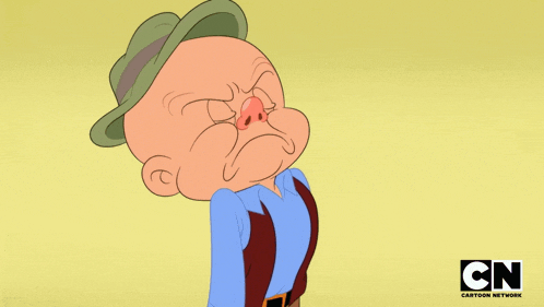 a cartoon character from the cartoon network making a face