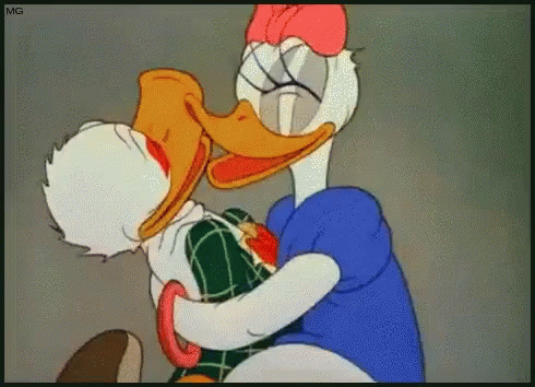 Donald Duck Daisy Duck GIF - Donald Duck Daisy Duck Kisses GIFs