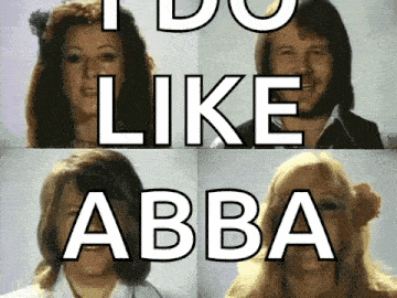 a collage of images with the words i do like abba