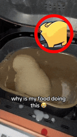 why is my food doing this is written on a screen