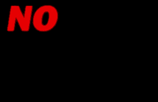 a sign that says no more in red and white letters