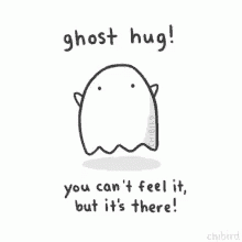 Ghost Hug GIF - Ghost Hug Youcantfeelitbutitsthere GIFs