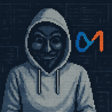 a pixel art of a man wearing a hoodie with a mask on