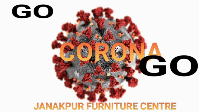 a picture of a virus with the words go corona written on it