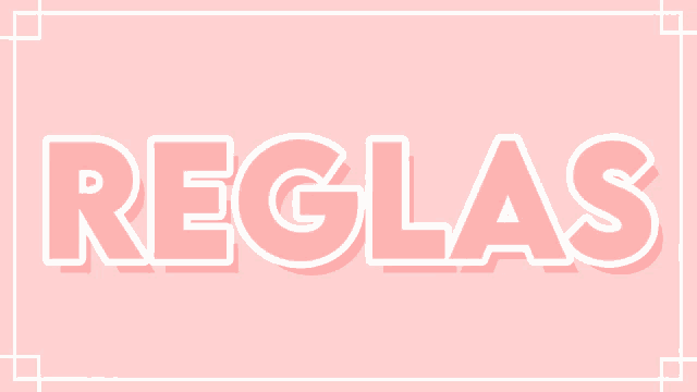 a pink background with the word reglas written in white letters