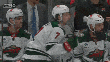 a hockey player wearing a number 7 jersey