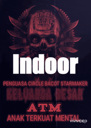 a poster with a skull on it that says atm anak terkuat mental