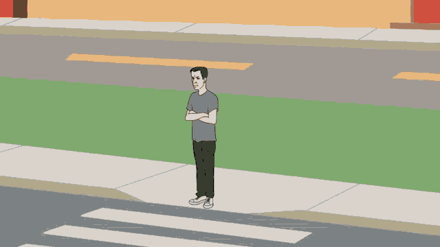 a cartoon drawing of a monster holding a purse