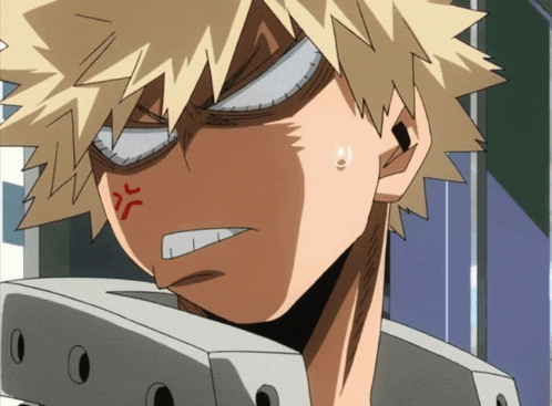 a close up of a cartoon character with a red angry face