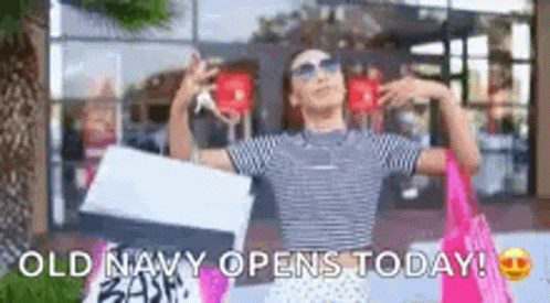 Shopping Old Navy Opens Today GIF - Shopping Old Navy Opens Today Happy GIFs