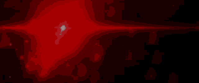 a bright red light is shining on a black background .