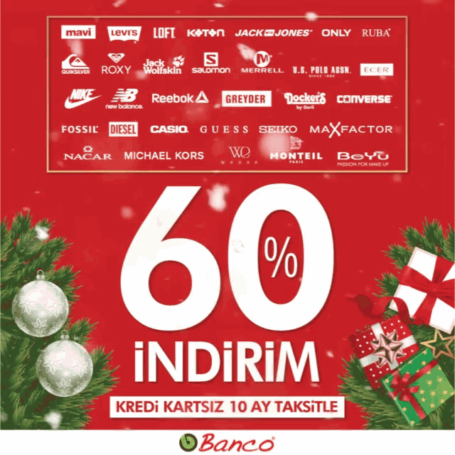 a red sign that says indirim on it