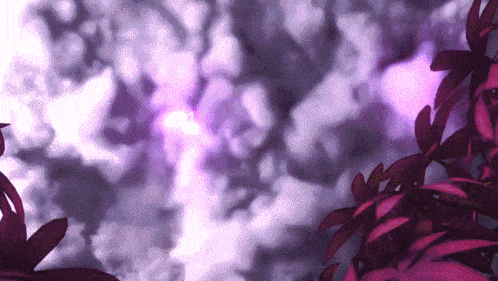 a tree with purple leaves against a purple background