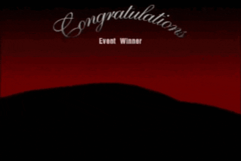 a pink car with the words congratulations event winner written above it