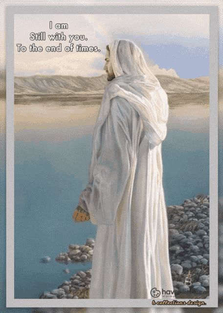 a painting of jesus with the words " i am still with you "