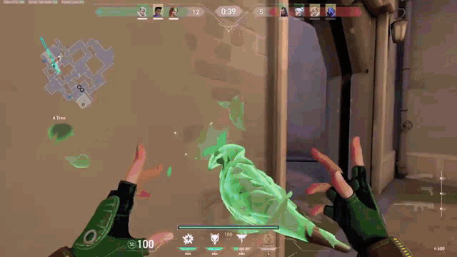 a screenshot of a video game with a tree on the bottom right