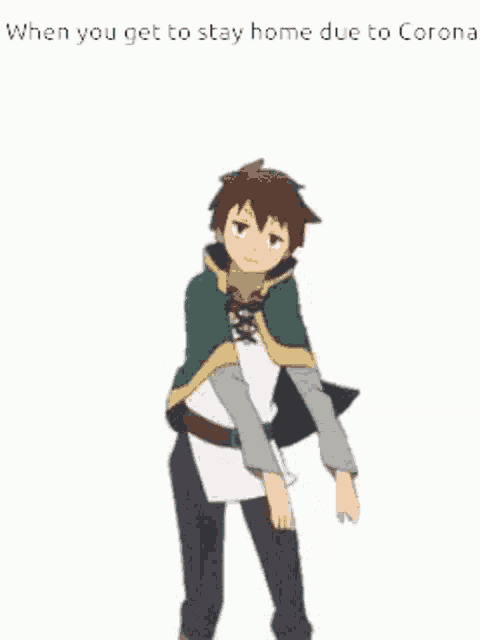 a cartoon character is dancing while wearing a cape and a white shirt .