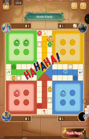 a screenshot of a board game that says '  hahaha ' on the board