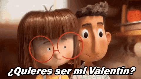 a man and a girl are standing next to each other and the girl is wearing glasses