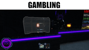 a screenshot of a video game with the words gambling and common nothing