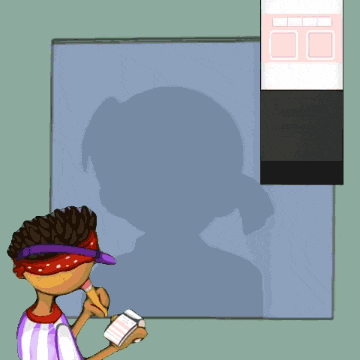 a cartoon of a man writing on a piece of paper with the number 01 hanging on the wall