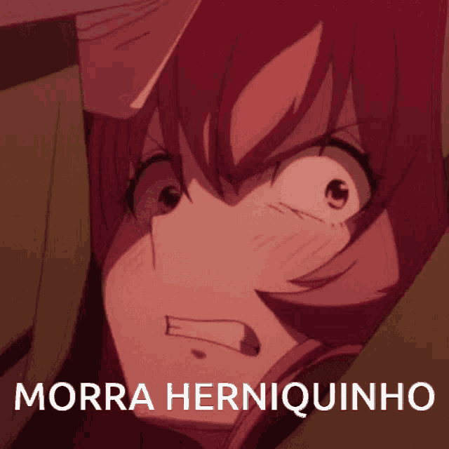 a picture of a girl with the words morra herniquinho above her